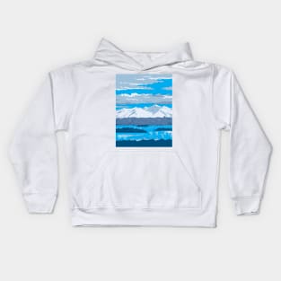 Chigmit Mountains in Lake Clark National Park in Alaska WPA Poster Art Kids Hoodie